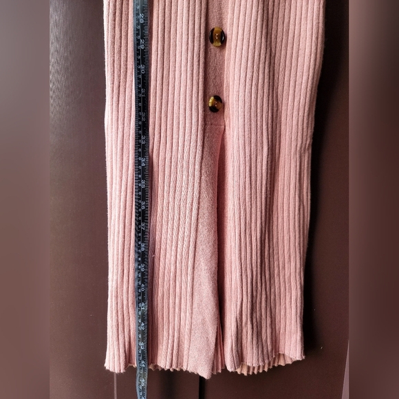 Hippie Rose Pink Button Down Stretchy Sleeveless Body Con Dress Sz Small - Picture 3 of 8